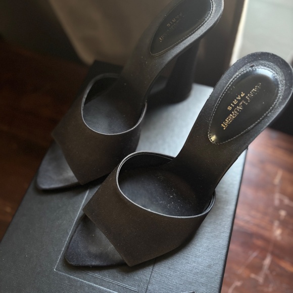 Saint Laurent Suite 105 Satin Mule Women's - Picture 5 of 12